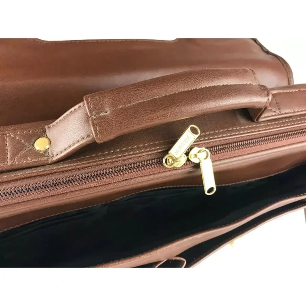 Winslow Unisex Adult Brown Leather Adjustable Shoulder Strap Messenger‎ Bag